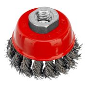 Щетка для УШМ, 65 мм, М14, «чашка», крученая проволока 0.5 мм Matrix