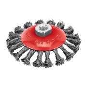 Щетка для УШМ, 115 мм, М14, «тарелка», крученая проволока 0.5 мм Matrix