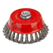 Щетка для УШМ, 125 мм, М14, «чашка», крученая проволока 0.35 мм Matrix