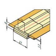 КЕДР Керамическая подкладка прямоугольная КЕДР КП-13Т (ширина 27 мм, канавка 13 мм трапециевидная, длина 600 мм)